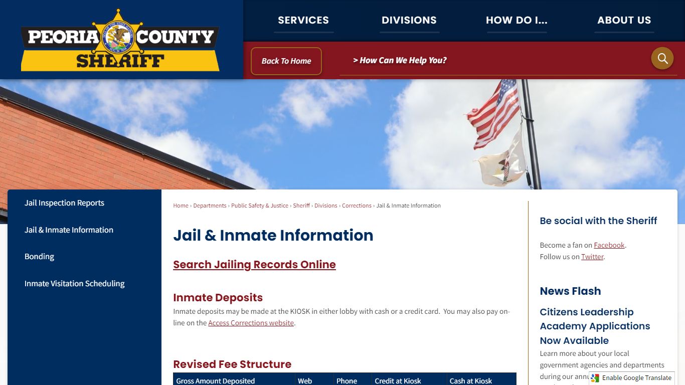 Jail & Inmate Information | Peoria County, IL