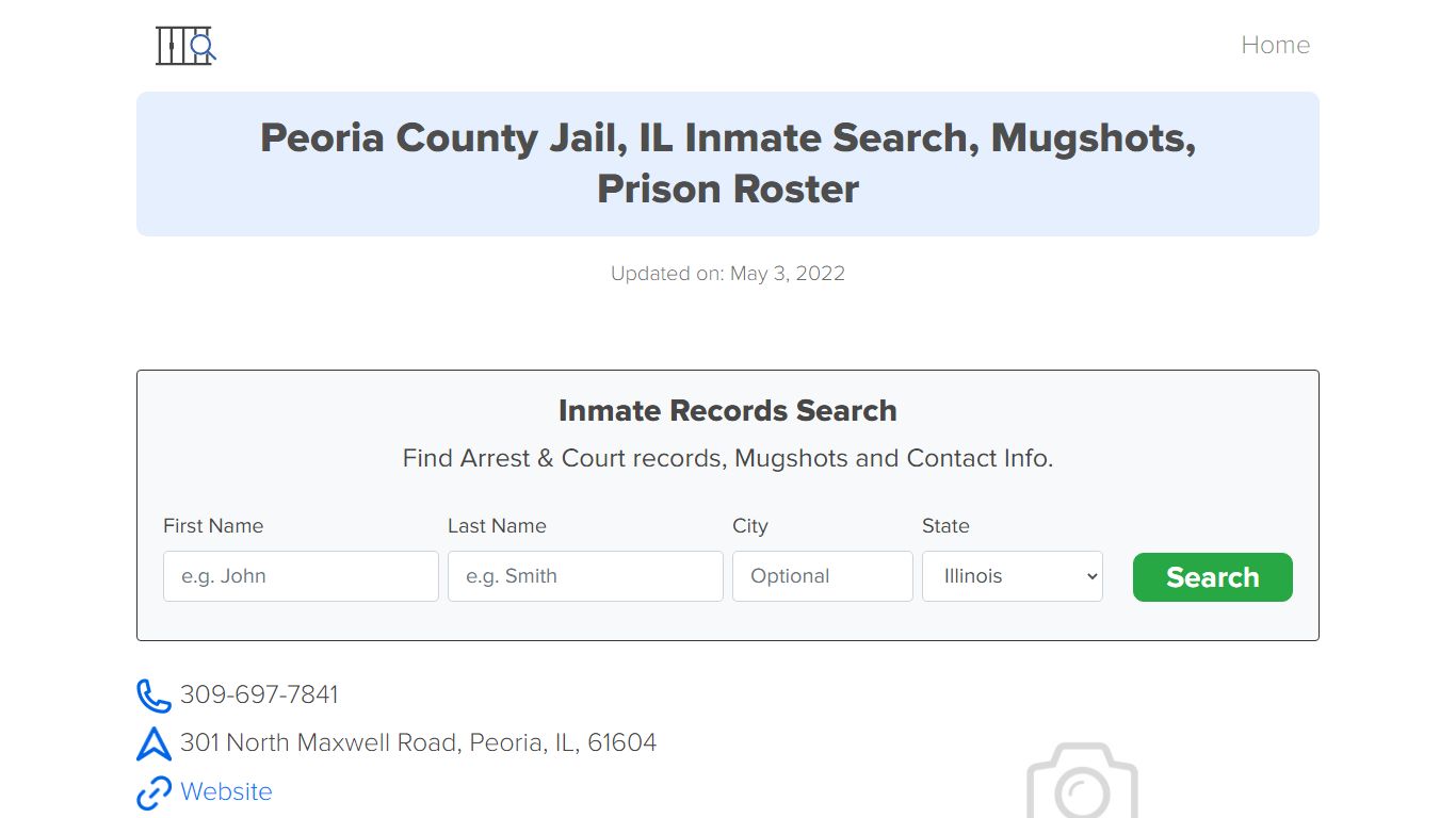 Peoria County Jail, IL Inmate Search, Mugshots, Prison ...